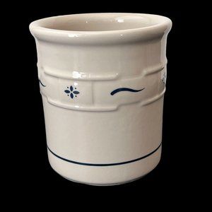 Longaberger Utensil Holder Woven Traditions Classic Blue & Ivory 5" Made USA